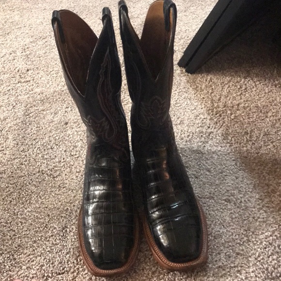 Lucchese Caiman Tail Boots Square Toe